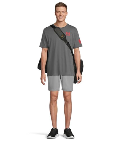 Under Armour Undeniable 5.0 Duffle - color: Black Medium Heather (002)/Metallic Gold, size: Small (40L)