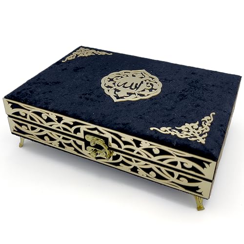 Modefa Ikra Muslim Islamic Keepsake Turkish Gift Set Holy Quran in Arabic - Ikra With Hijab and Tesbih (Black) - color: Black