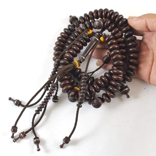 Limited Edition Large Polished Tamarind Wood Handmade Sufi Tijani Prayer Beads
