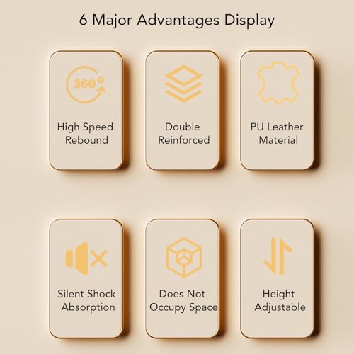 Double End Punching Bag, PU Leather Boxing Ball for Speed Training, Improve Reflexes and Hand Eye Coordination, with Adjustable Cord, for Home Gym Boxing Equipment