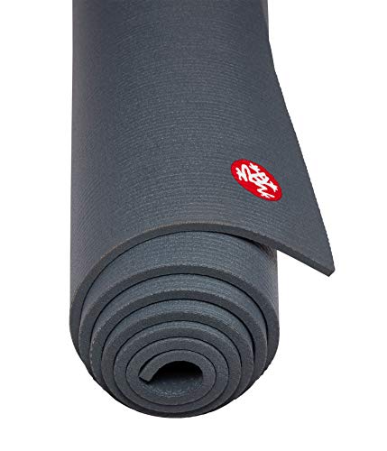 Manduka PRO Yoga Mat - 6mm | Lifetime Durability | Hygienic Construction | Premium Studio Quality | Teacher Approved - color: Thunder, size: 71" x 26"