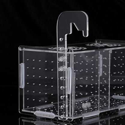 Aquarium Fish Breeding Box - Transparent Acrylic Fish Tank Hatchery Hanging Incubator for Shrimp Clownfish (Hook 201011cm)