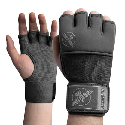 Hayabusa Deluxe Quick Wraps for Men and Women - Boxing & Martial Arts Hand Wraps - color: Charcoal, size: Small