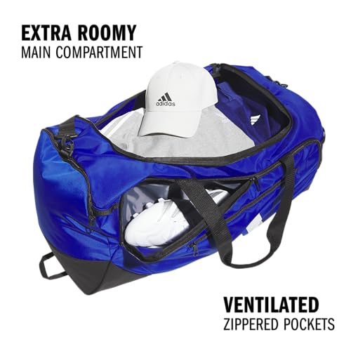 adidas Defender 5 Duffel Bag for Sports, Gym and Travel, Team Royal Blue, OSFA - color: Team Royal Blue, style: Large (100l)
