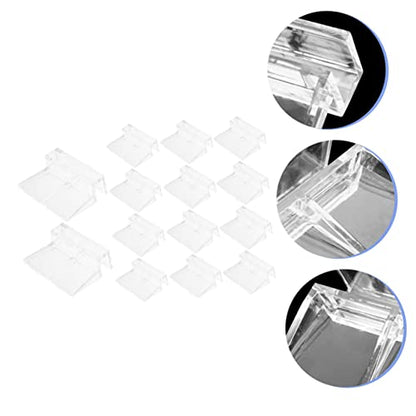 GALPADA 16pcs Aquarium Lid Support Clips Fish Tank Cover Holders for Sturdy Acrylic Brackets to Prevent Fish from Jumping for Open Aquariums and Tanks