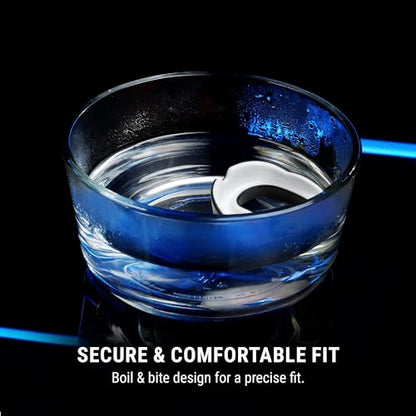 Hayabusa Combat Sports Mouth Guard Youth, Kids and Adult Sizes Comes with Case - Black/White, Youth - color: Black/White, size: Youth