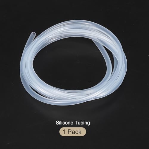 1m(3.3ft) 2mm(0.08") ID x 4mm(0.16") OD Silicone Tubing Clear Industrial Plastic Tubing Pure Silicone Hoses for Pump Siphoning Draining Irrigation Brewing - color: Clear, size: 0.08" x 0.16"