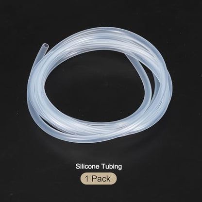 1m(3.3ft) 2mm(0.08") ID x 4mm(0.16") OD Silicone Tubing Clear Industrial Plastic Tubing Pure Silicone Hoses for Pump Siphoning Draining Irrigation Brewing - color: Clear, size: 0.08" x 0.16"