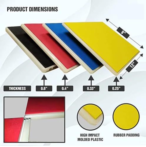 Level 1 to 4, 4 Pack Rebreakable Boards Martial Arts,Taekwondo Break Board High Strength Plastic Reusable Professional Board Karate Martial Arts Break Board Training Equipment