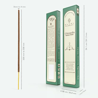 KarmaPledge Citronella Incense Sticks, Burn Time 45-60 Min, 40 Sticks - color: Citronella, size: 40 Hand Dipped Sticks