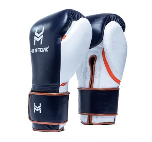 HIT N MOVE Süvari Horsehair Boxing Gloves Hook and Loop, Lace-Up Boxing Gloves Men, Boxing Equipment, MMA Gloves Men, UFC Gloves Horsehair and 100% Cow Leather - size: 14 Oz, style: Hook and Loop Deep Blue