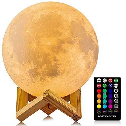 Moon Lamp, 16 Colors LED Night Light with Remote/Touch, Timer/Dimming 4.7in - size: 4.7 inch