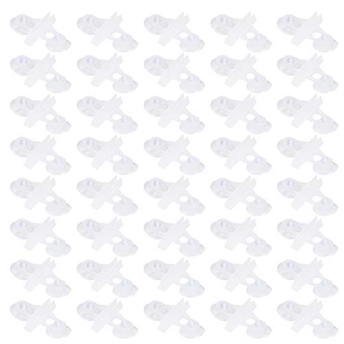 Divider Suction Cup Clips, PVC Aquarium Fish Tank Suction Cup Separating Board, Suction Cup Holder for Breeding Different Fish Species (White) - color: White
