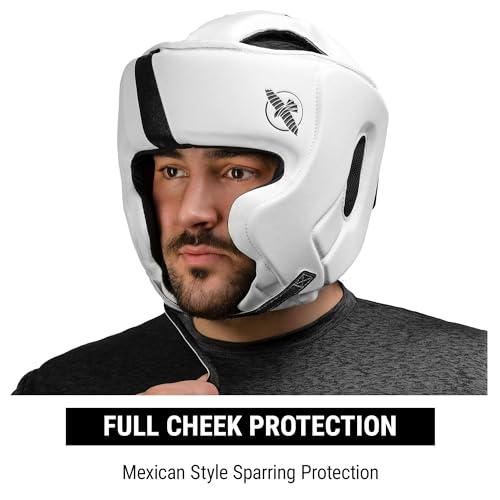 Hayabusa T3 Boxing Headgear Adjustable - color: White, size: Large
