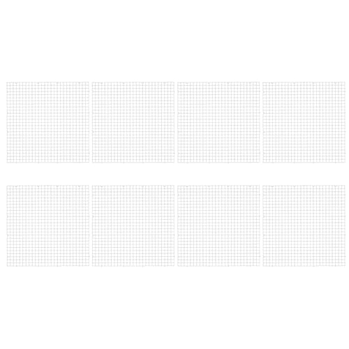 8pcs Fish Tank Divider - Grid Panel Plastic Egg Crate 11.65 inch - Aquarium Bottom Filter Plate for Substrate Separation and Breeding Partition 0.39 inch Hole - color: White