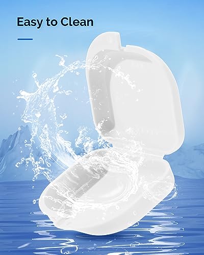 JMU 2 Pcs Retainer Case with Vent Holes, Orthodontic Storage Case | White and Pink, Dental Mouth Guard Holder, Travel Box for Aligner with Snap Lock - color: White/Pink
