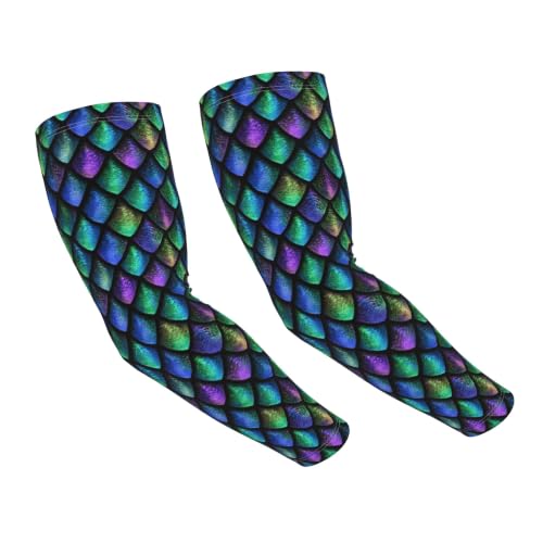 Arm Sleeves Outdoor Garden Sports Cooling Sun Sleeve for Women Men Farm - color: Dragon Skin