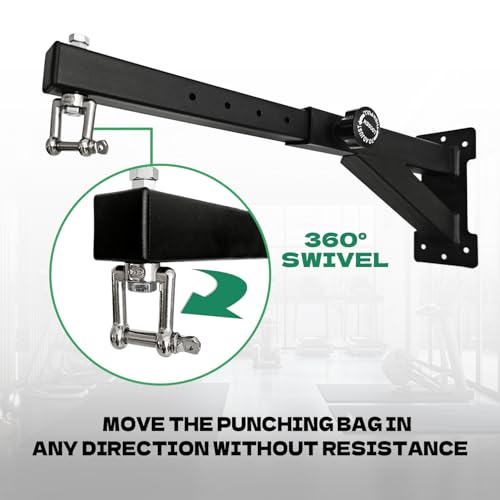 Heavy Duty Punching Bag Hanger, Wall Mounted Punching Bag Hanger, Adjustable Length and Height Heavy-Duty Punching Bag Bracket, Suitable for Home Gym - style: Length Adjustable