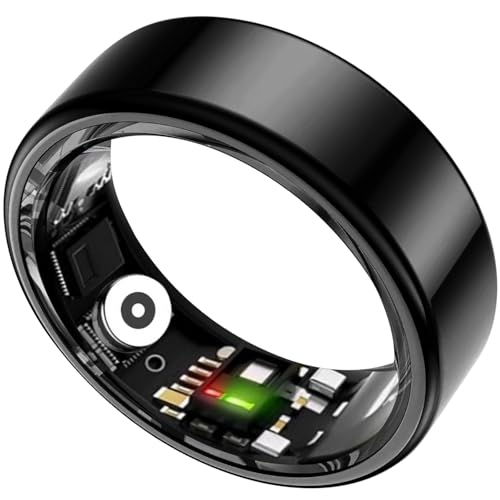 Smart Ring for Women & Men Fitness Sleep Heart Tracker - color: Black, size: 8