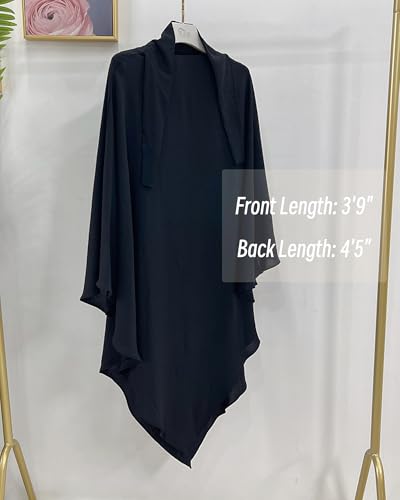 Muslim Prayer Abaya Islamic Women's Khimar Pure Color Hijab Dress Long Sleeve Dubai Kaftan - color: Blackhijab