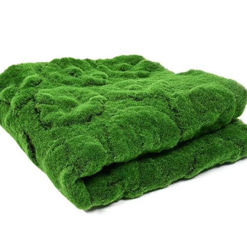 Simulation Artificial Moss Mat 39x39in, Fake Moss Wall DIY Artificial Moss Mat Carpet for Balcony Terrace Decoration Window Display Decoration - color: Green