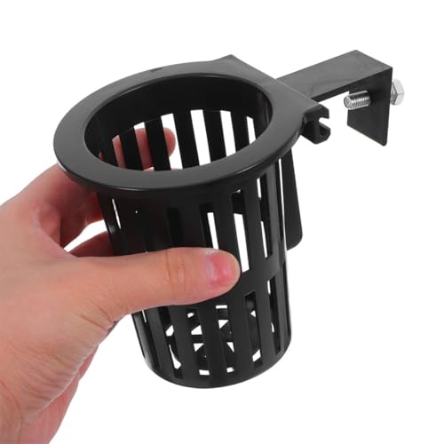 6pcs Hanging Hydroponic Basket Set for Fish Tank and Pond Plants – Small Round Black Plastic Mesh Net Pots (20-40mm) Wall-Mounted Planters for Aquatic Gardening and Balcony Decor