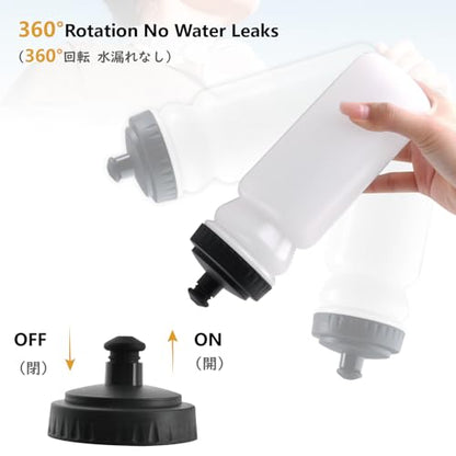JEELAD Soft Folding Water Bottles TPU Collapsible Flask Hydration Pack Vest Ideal for Running Hiking Cycling Outdoor - color: 02 White - 600ml(20oz) - 1 Pcs