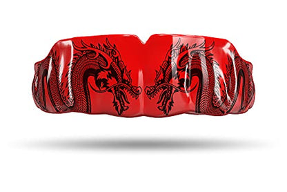Impact Mouthguard Boxing, MMA, Muay Thai Sports Mouthguards for Youth Adults, Professional Custom-Fit, Dragon Red - color: Dragon Red