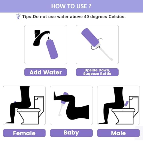 YumSur Portable Bidet, Personal Bottle Sprayer for Personal Hygiene Handheld,Pregnant Women Cleansing, Postpartum Clean, Handheld Travel Bidet with 450ML Water Capacity and Retractable Spray - style: Retractable Spray