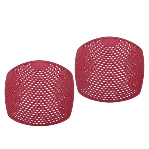 Non Slip Hijab Crown Headband | 2 Pack Elastic Lightweight Hair Grip Band Base Layer for Workout Sports Daily Use Black (Deep Red) - color: Deep Red