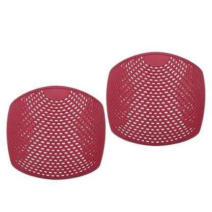 Non Slip Hijab Crown Headband | 2 Pack Elastic Lightweight Hair Grip Band Base Layer for Workout Sports Daily Use Black (Deep Red) - color: Deep Red