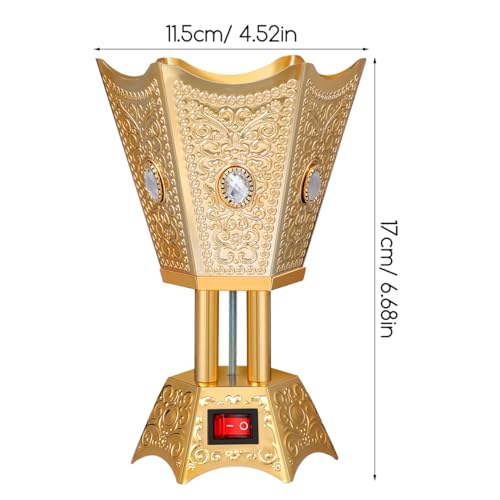 SEWACC Electric Incense Burner Plug-in Bakhoor Burner for Home Decor Middle Eastern Style Desktop Censer Table Centerpiece for Bedroom Living Room Office Yoga Spa