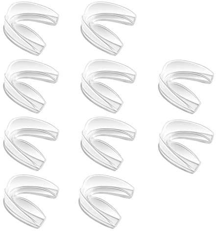 Coolrunner Mouth Guard Sports, 10 Pack Athletic Mouth Guards, Professional Moldable Youth Mouthguard for Maximum Protection, Customizable for Comfort(12 Years or Older) - color: Transparent
