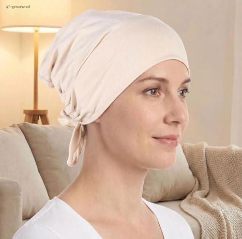 ® Soft Satin Turban Hat Inner Hijab Caps Underscarf Bonnet Hat Headwear for Cancer&Sleep - color: Beige Light Grey Olive Green