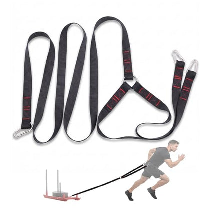 Heavy-Duty Sled Pulling Strap, Tire Dragging Pull Strap for Sled Training, Strength & Conditioning Workouts, Compatible with Harnesses & Belts - size: 2.5cm Wide