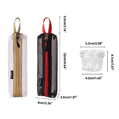 Portable Camping Spicing Travel Set, Spicing Storage Bag With 5 Seasoning Bottle Picnics Fishing Barbecue Seasoning Box Keep Spices Dry