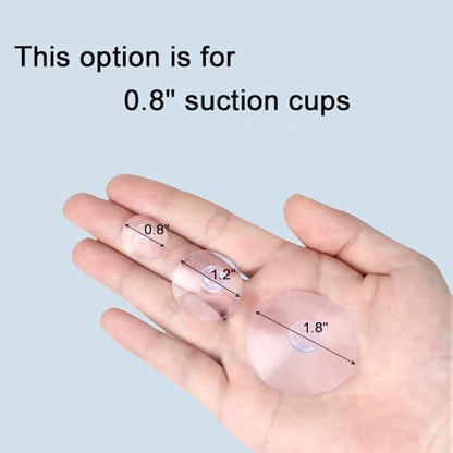 AQUANEAT 20 Packs Suction Cups 0.8 Inch Clear Sucker Pads Without Hook for Glass Home Organization Decoration - size: 0.8 in