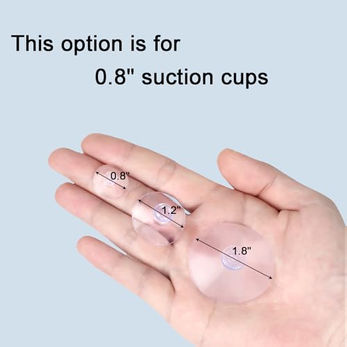 AQUANEAT 20 Packs Suction Cups 0.8 Inch Clear Sucker Pads Without Hook for Glass Home Organization Decoration - size: 0.8 in