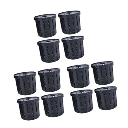 16lots Plant Container Aquariums Planting Basket for Homes and Public Aquariums Water Plant Fixing Basket - color: Black