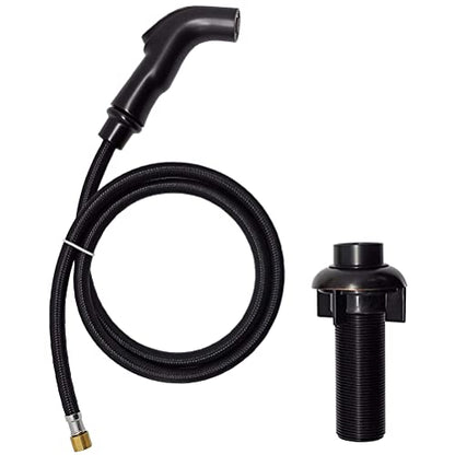 Oil Rubbed Bronze Kitchen Sink Sprayer Replacement, Universal Side Sprayer, ABS Plastic Construction, 1/4'' Female Thread, Nylon Braided PET Hose - color: Oil Rubbed Bronze