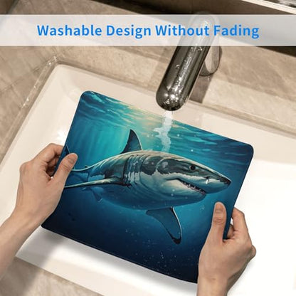 Summer Blue Ocean Shark Mousepad Non-Slip Rubber Base Mouse Pads for Computers Laptop Office Desk Accessories Mouse pad 7.9 x 9.5 in - color: Shark
