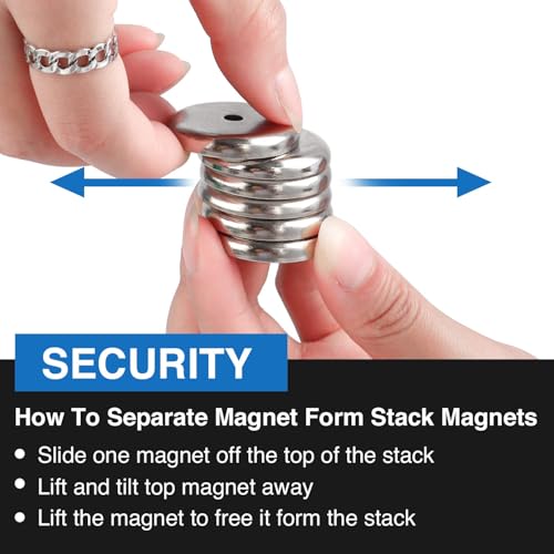 E BAVITE Strong Neodymium Magnets with Screws Silver, 25 Pack | 110 Lbs Rare Earth Magnets with Heavy Duty, Cup Magnet with Countersunk Hole and Stainless Screws for Kitchen, Craft, Office - color: Silver, size: 32mm-25P
