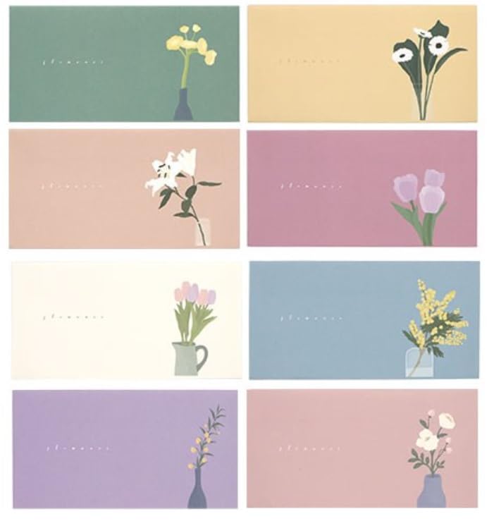 16 Pcs Money Envelopes Cash Envelopes, 8 Designs, 3.5 x 7 Inch (Floral A) - style: Floral A