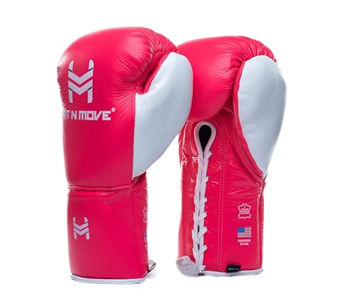 HIT N MOVE Süvari Horsehair Boxing Gloves Hook and Loop, Lace-Up Boxing Gloves Men, Boxing Equipment, MMA Gloves Men, UFC Gloves Horsehair and 100% Cow Leather - size: 12 Oz, style: Lace-up Pink