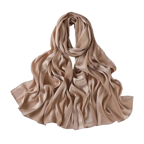 Dbdkejj Women Satin Hijab Bohemian Style Soft Wrap Elegant Foulard Turban Fashion Shawl For Daily Use - color: Color 5
