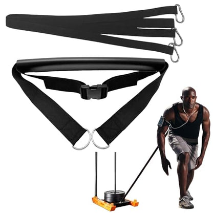 Sled Pulling Belt Set, Adjustable Waist Training Belt with Pulling Rope for Strength Agility Power Training to Help Full Body Building - size: 9.8ft