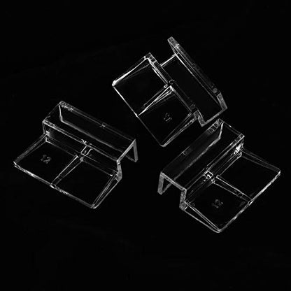KIMISS 20Pcs Glass Cover Acrylic Clip Holder Support Clamp Accessory for Aquarium Fish 20Pcs Glass Cover (12mm) - size: 12mm