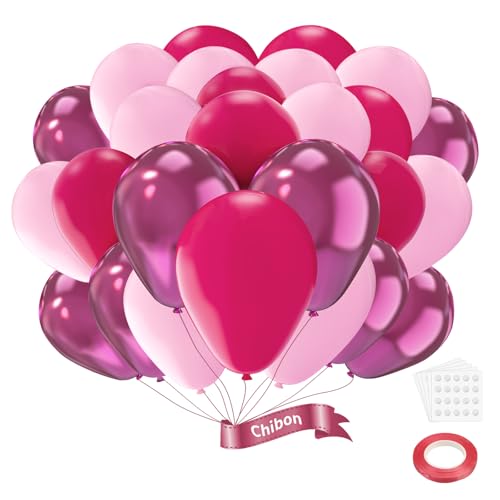 Multi-Pink Balloons Set,60pcs 12 inch multi-Pink Balloons Kit for Birthday,Baby Shower,Wedding,Valentine's Day,Graduation Party Decorations - color: Multi- Pink, size: 12 inches