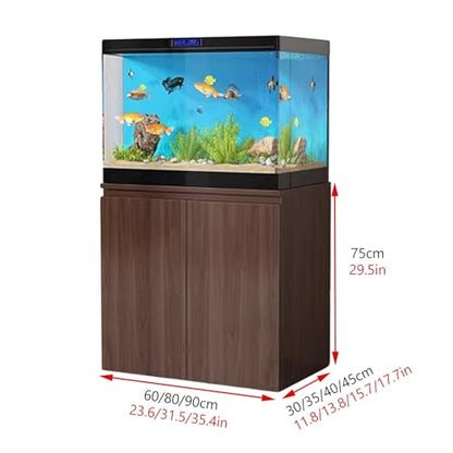 Aquarium Stand, Fish Tank Base with Shelves, Reptile Tank Stand, Height 75cm/29.5in, Two-Tiered, Storage Rack, Suitable for Living Room or Office(80x40cm/31.5x15.7in) - size: 80x40cm/31.5x15.7in