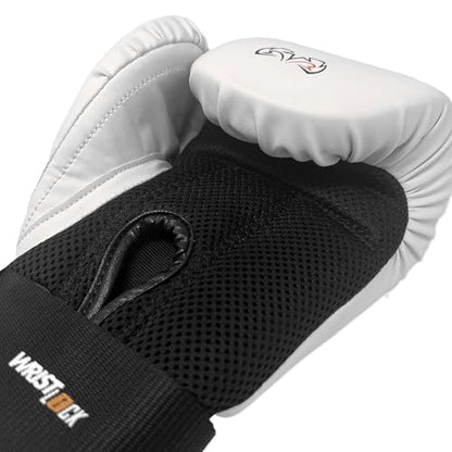 RIVAL Boxing RB1 Ultra Bag Gloves, 20th Anniversary Edition, High-Density Multi-Layered Padding and Signature Wrist Lock Strapping System - color: White, size: Small